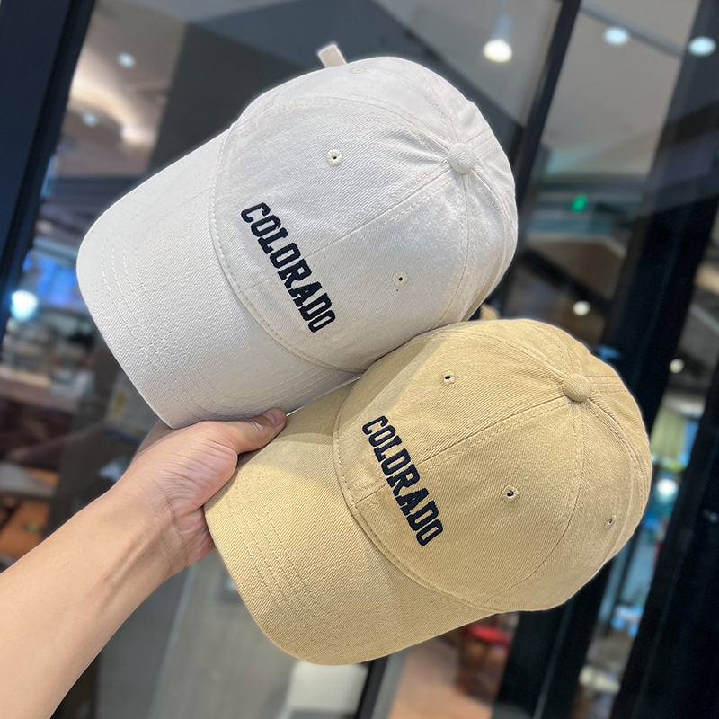 美式复百搭显脸小棒球帽女字母软顶鸭舌帽男潮60-65cm大头围帽子