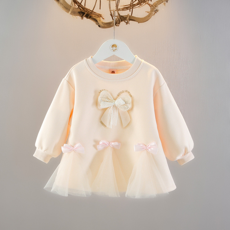 女童卫衣裙秋装新款女宝宝春秋季长袖打底衫儿童洋气时髦上衣新潮