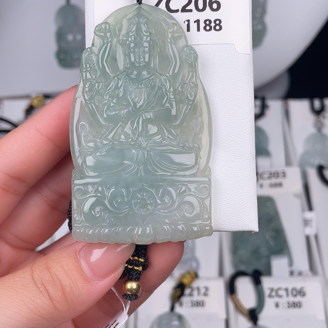 翡翠未镶嵌颈饰zc206