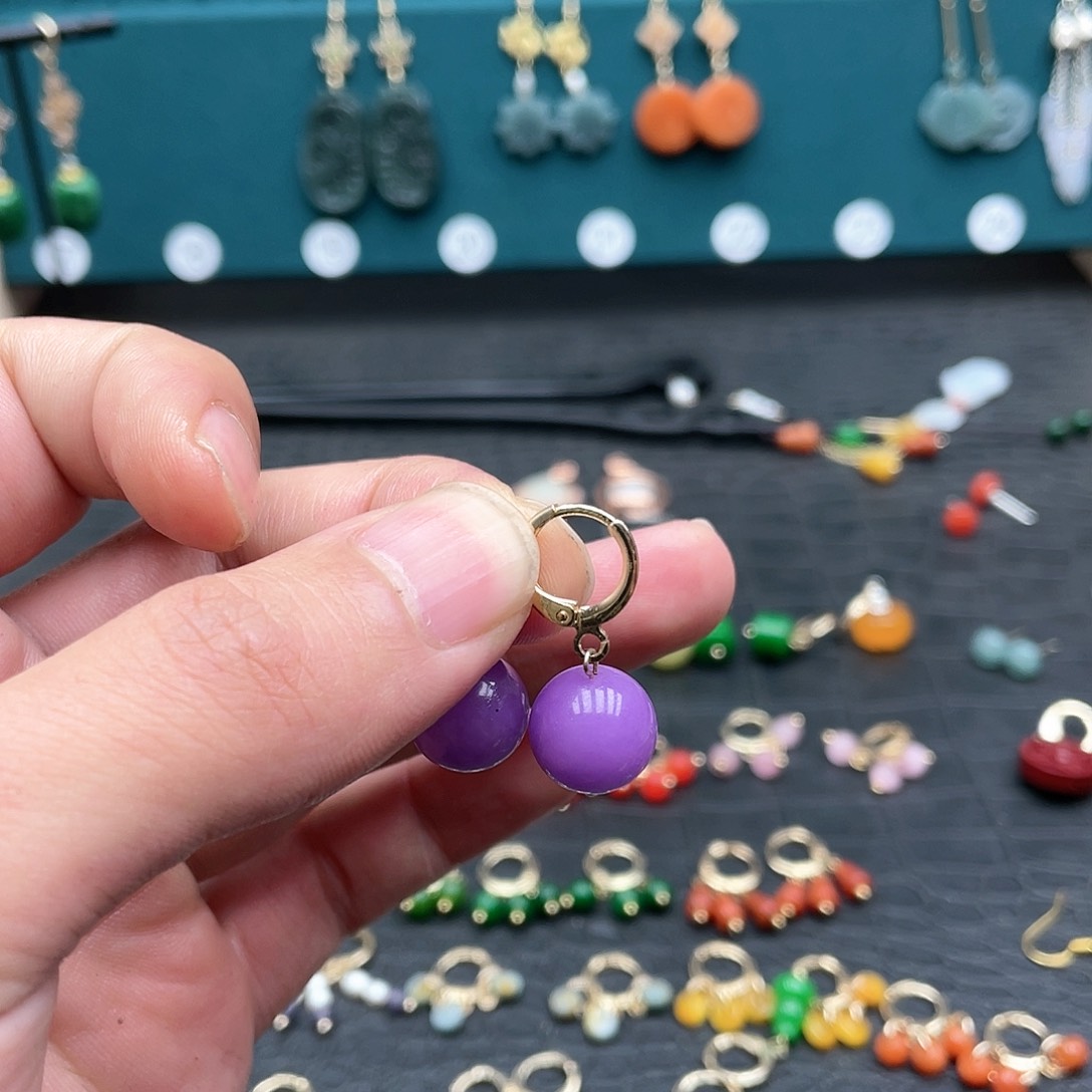 未镶嵌翡翠耳饰00870