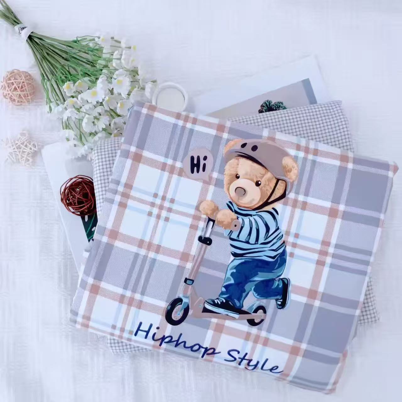 双人被套 AB版【格子熊仔】尺寸2*2.3米柔软斜纹轻奢时尚