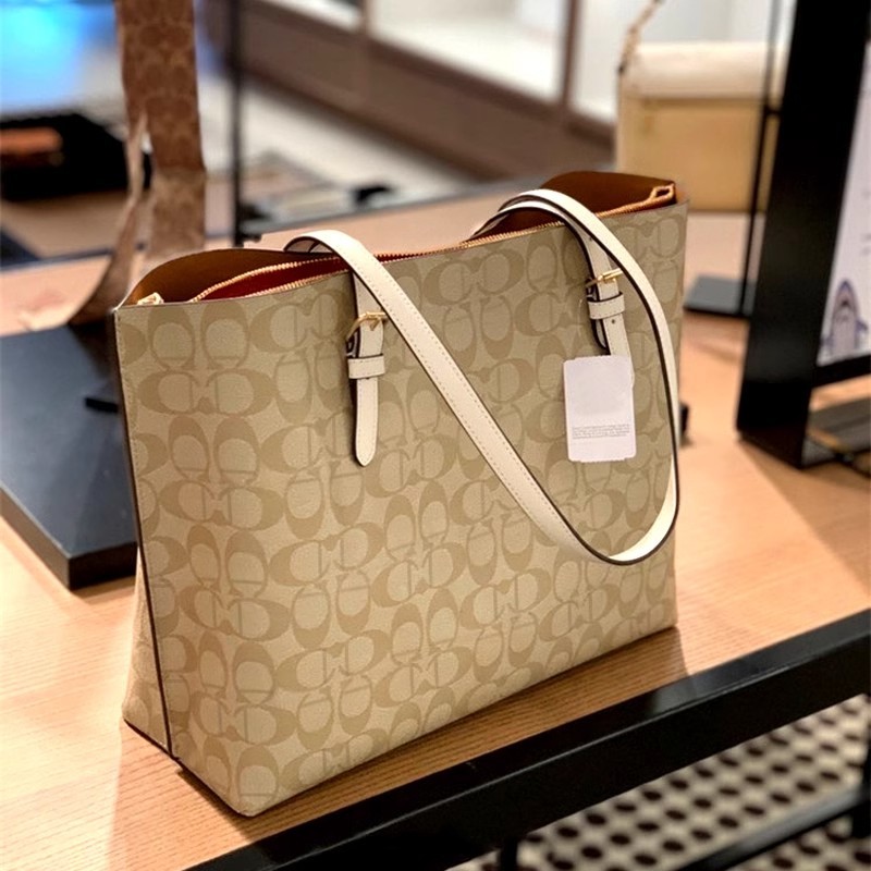 香港女包2025新款潮时尚大容量购物袋老花百搭托特包单肩手提大包