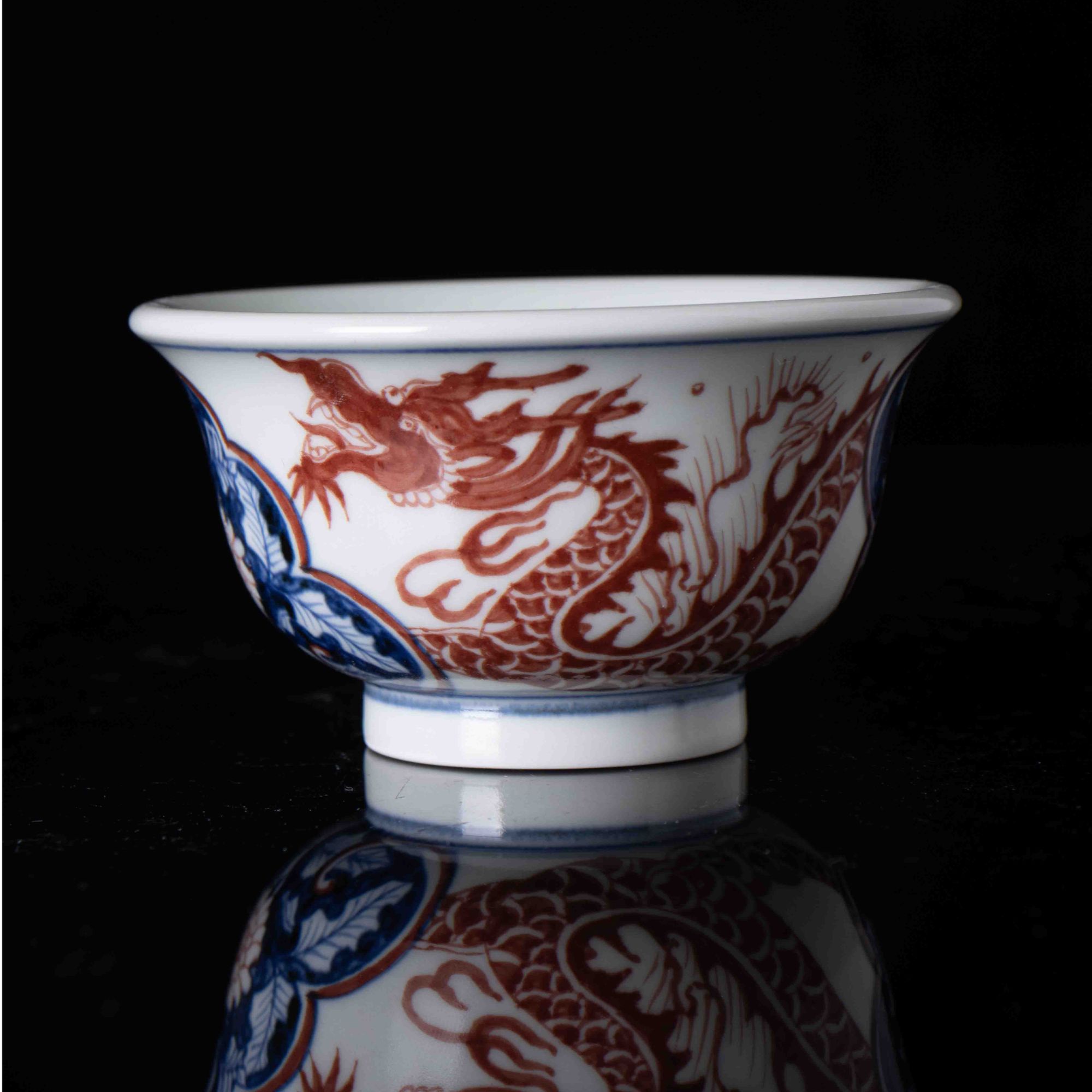 景德镇官方甄选 雨溪山房 红穿花龙主人杯