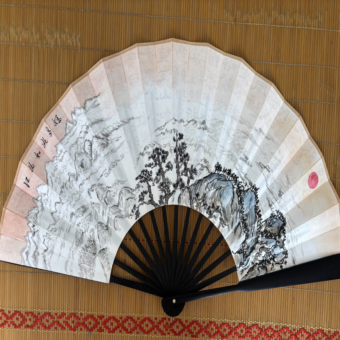 私人定制手绘国画水墨书法折扇
