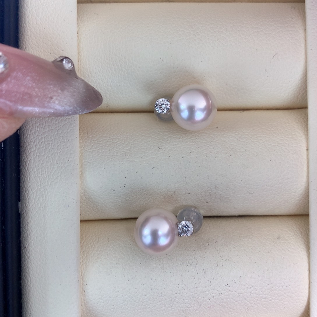 海水珍珠耳饰18K金镶嵌