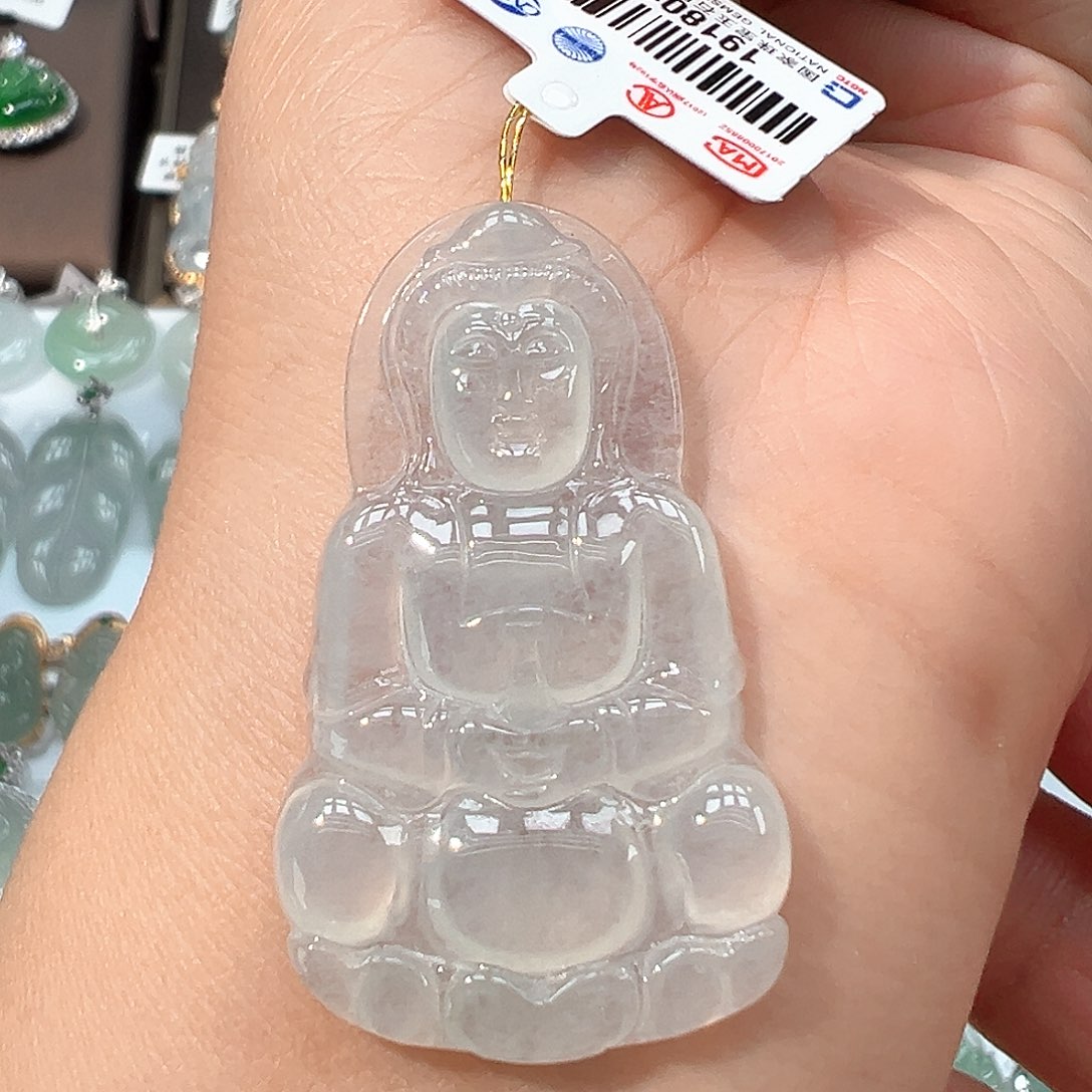 翡翠未镶嵌吊坠(不含链)观音