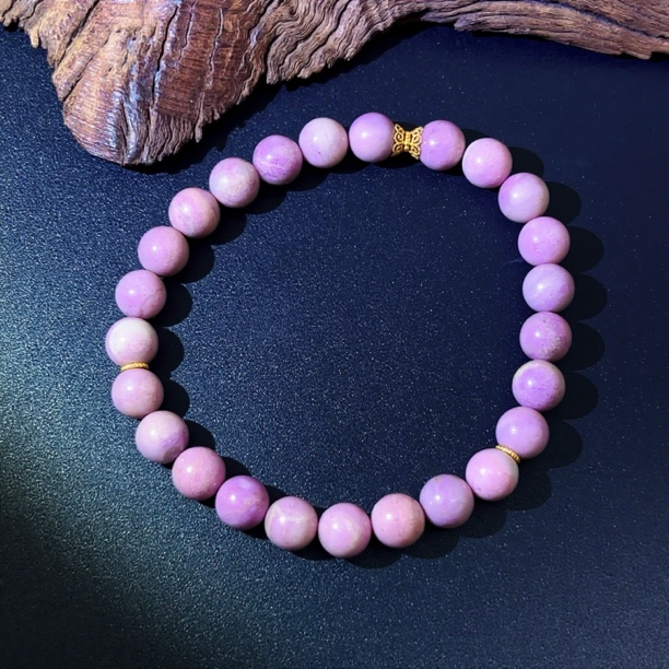 18K天然舒俱来手串圆珠桃红多样性发一DD2221