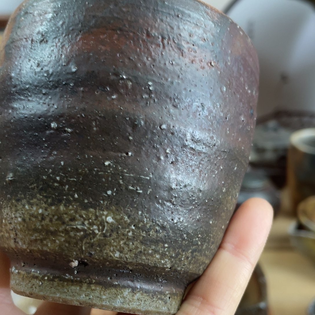 备前烧铃木黄弌汤吞