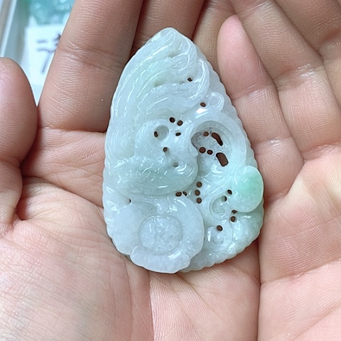 翡翠颈饰未镶嵌天然缅甸翡翠a货