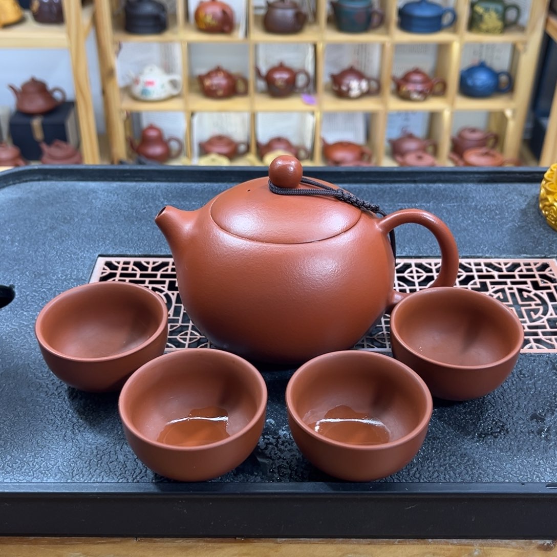 紫砂紫砂胖西施（一壶四杯）