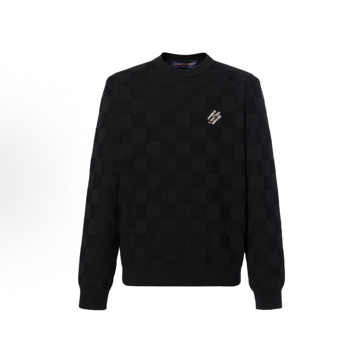 未使用 LouisVuitton/路易威登 新款菲董串珠棋盘格毛衣/M码/9888