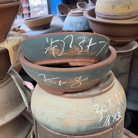 紫砂花盆碗盆两个微