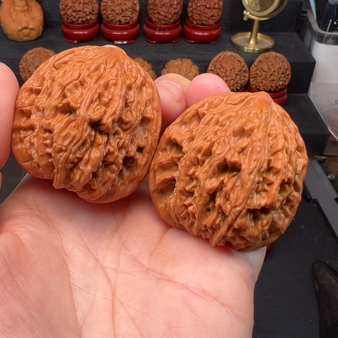 文玩核桃吊坠42全品麦穗虎头