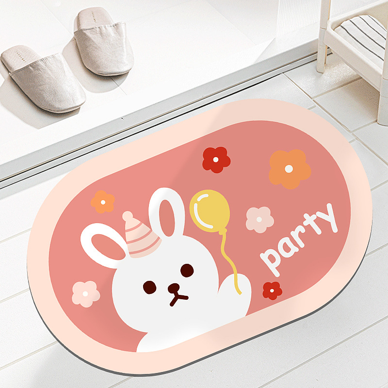 硅藻泥软垫吸水垫卫生间地垫硅藻土防滑速干浴室脚垫厨房厕所地毯