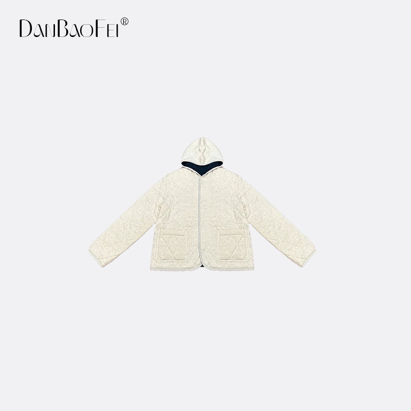 【雅雅】 休闲简约双面穿连帽卫衣棉袄外套 YLM00400