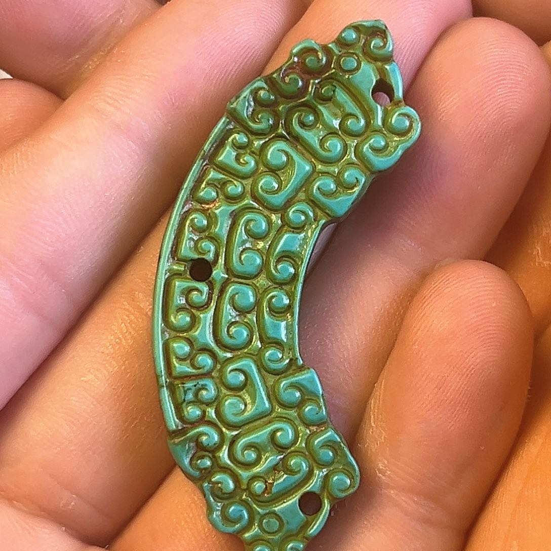 和田玉未镶嵌颈饰兵*哥