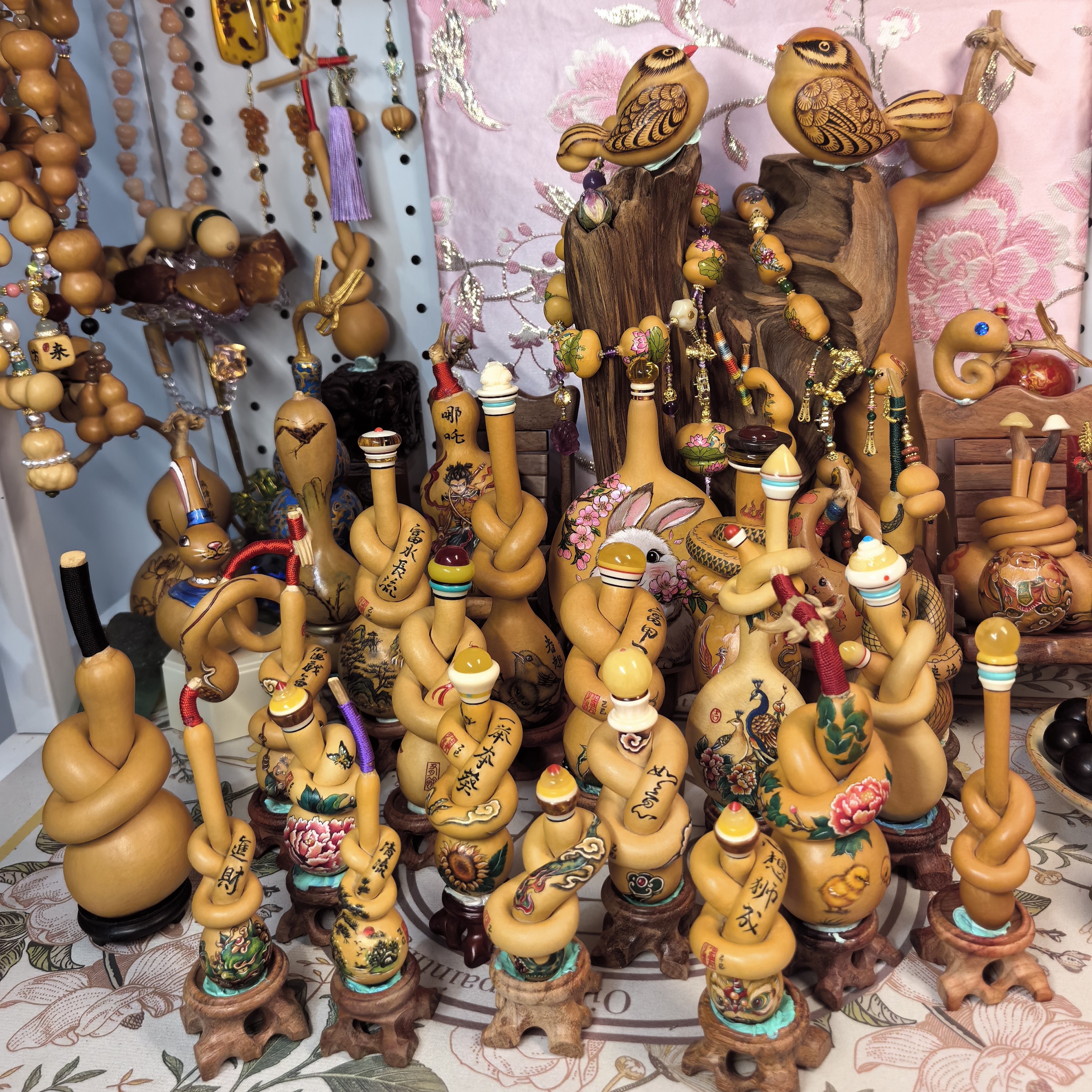 精选天然小葫芦手捻手把件文玩挂件带龙头福禄葫芦