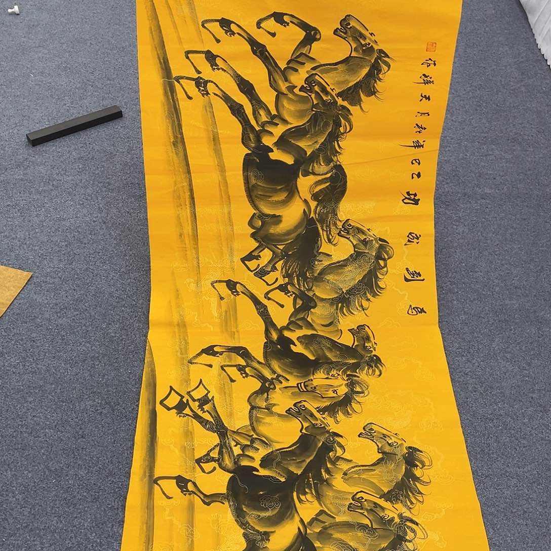 国画国画作品小姐姐放漏中