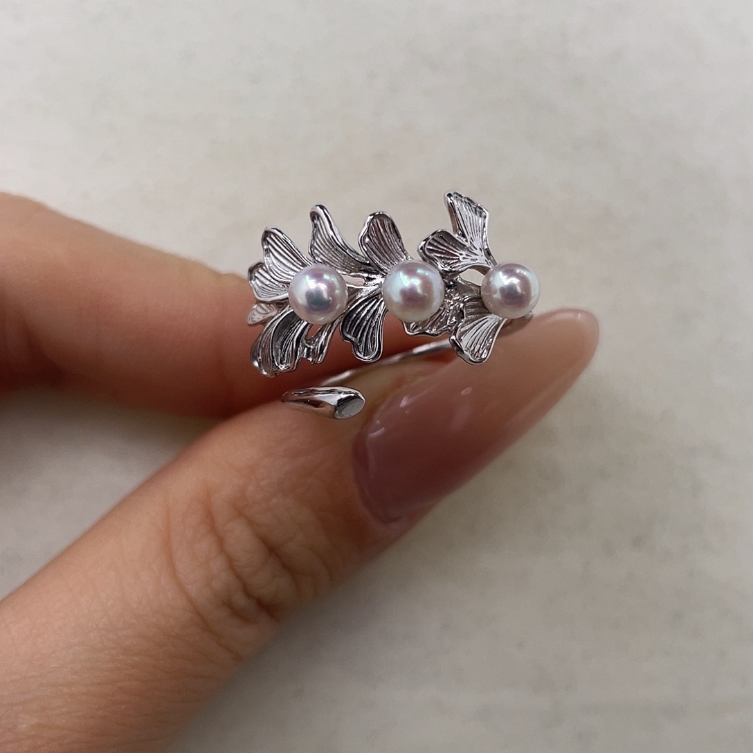 海水珍珠戒指银S925镶嵌