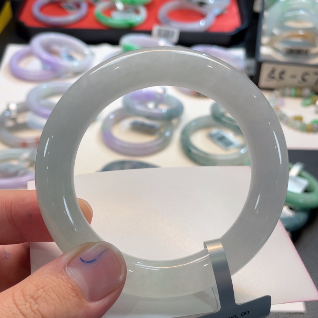 翡翠未镶嵌手镯133号 57圆条