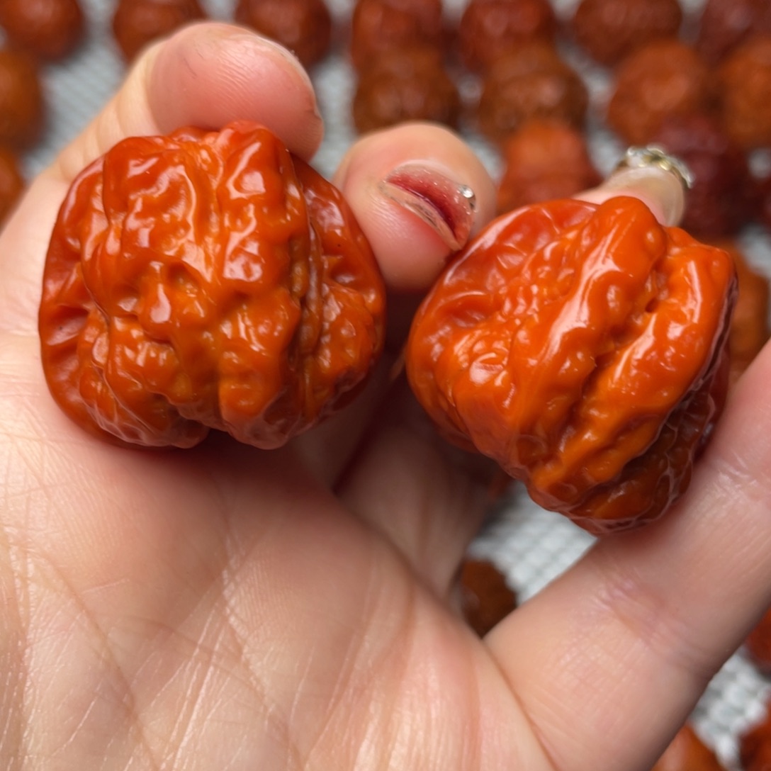 桃核吊坠文玩核桃 手把件 蛤蟆头 32