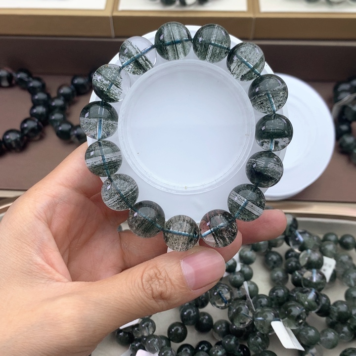 未镶嵌手链水晶嘉*绿幽灵