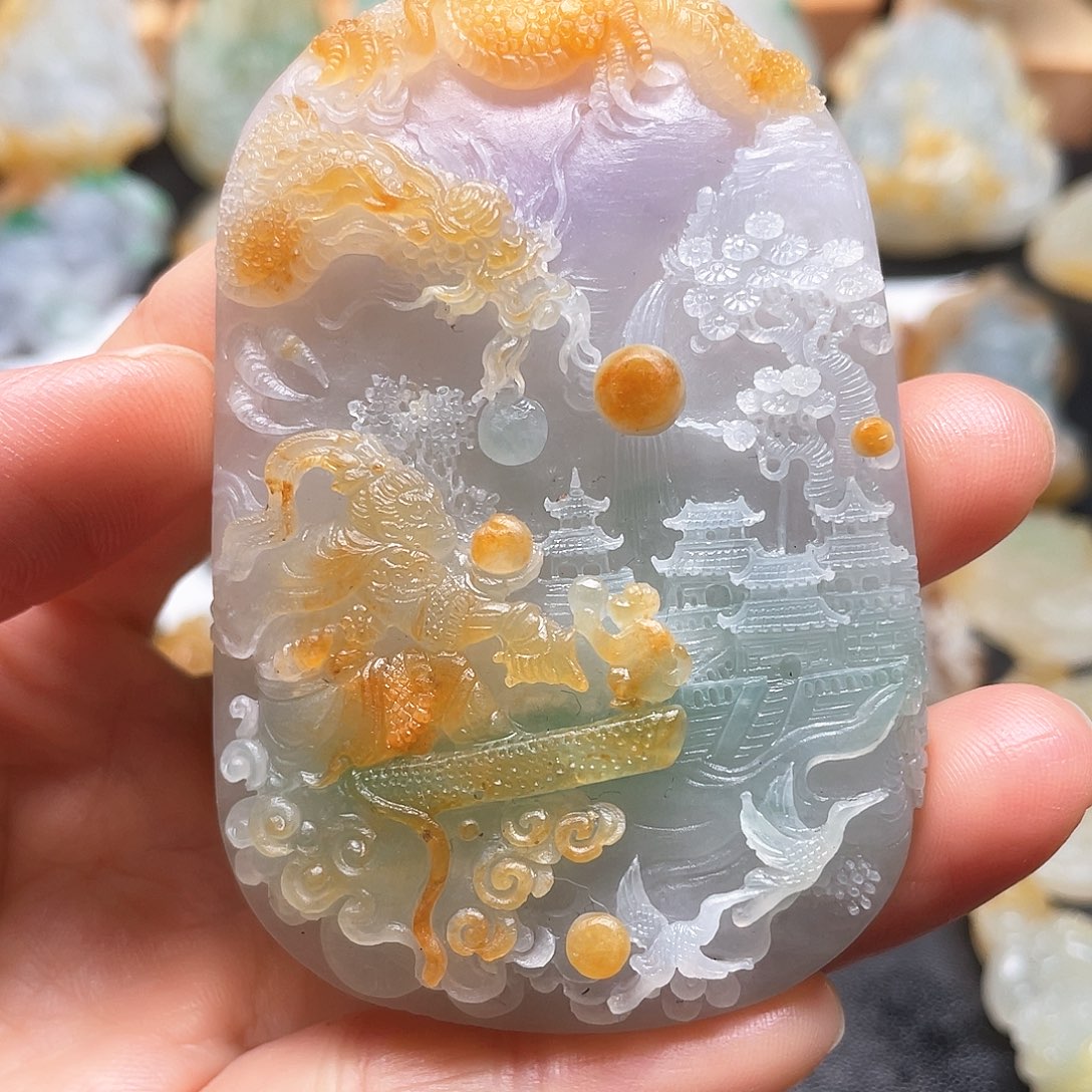 定制翡翠未镶嵌吊坠