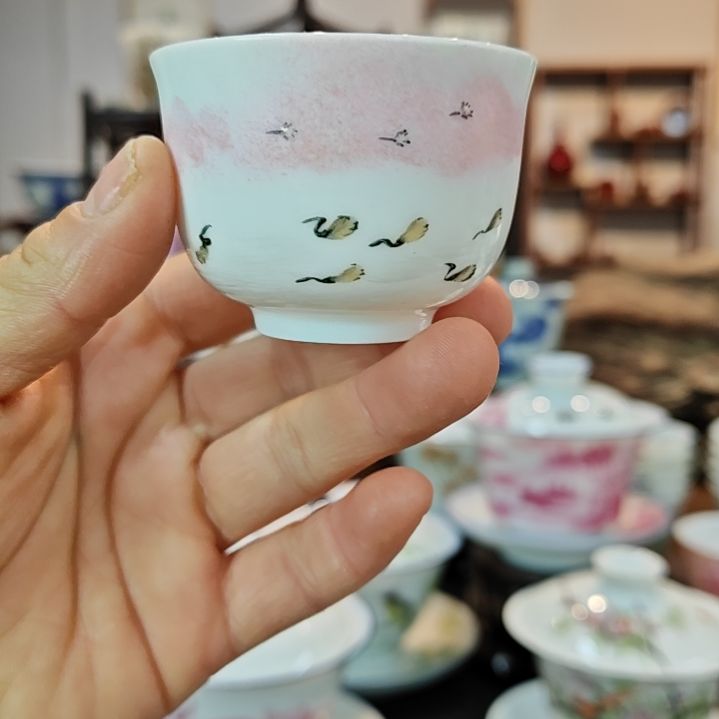 暮*景德镇手工手绘主人杯