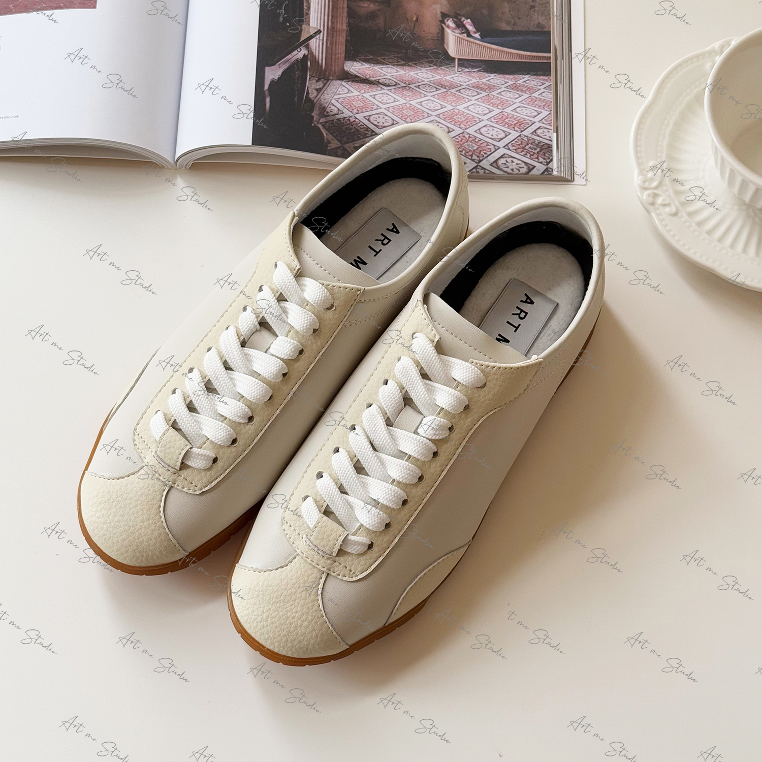 经典款德训鞋简约舒适度满分软软牛皮百搭可两穿运动鞋w24303