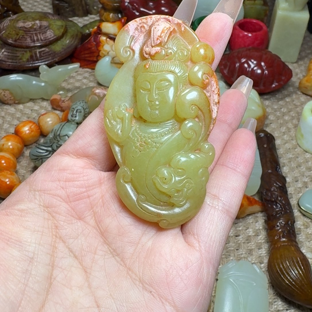 吊坠白玉菩提挂件