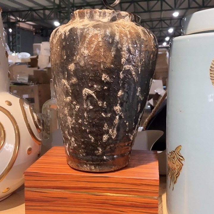 R****镜陶瓷花瓶，仿真绿植。