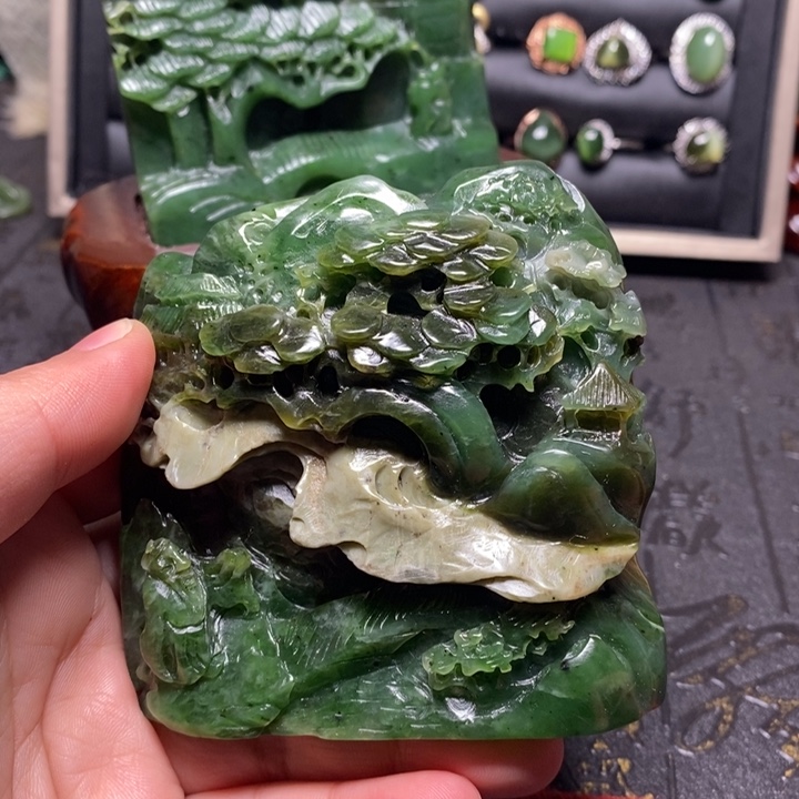 和田玉未镶嵌摆件