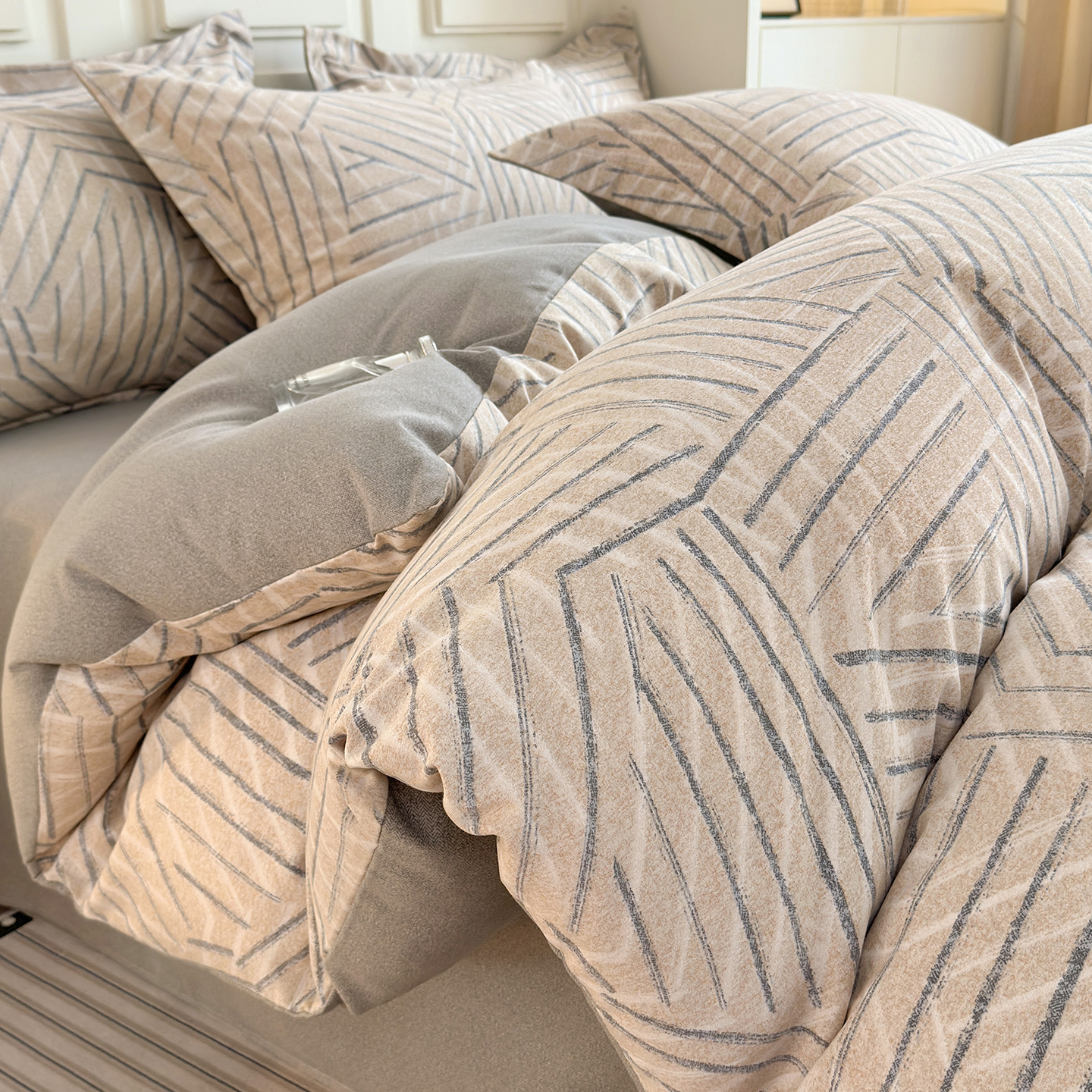 美拉德加厚磨毛床上四件套宿舍床品非纯棉全棉被套床单三件套床笠