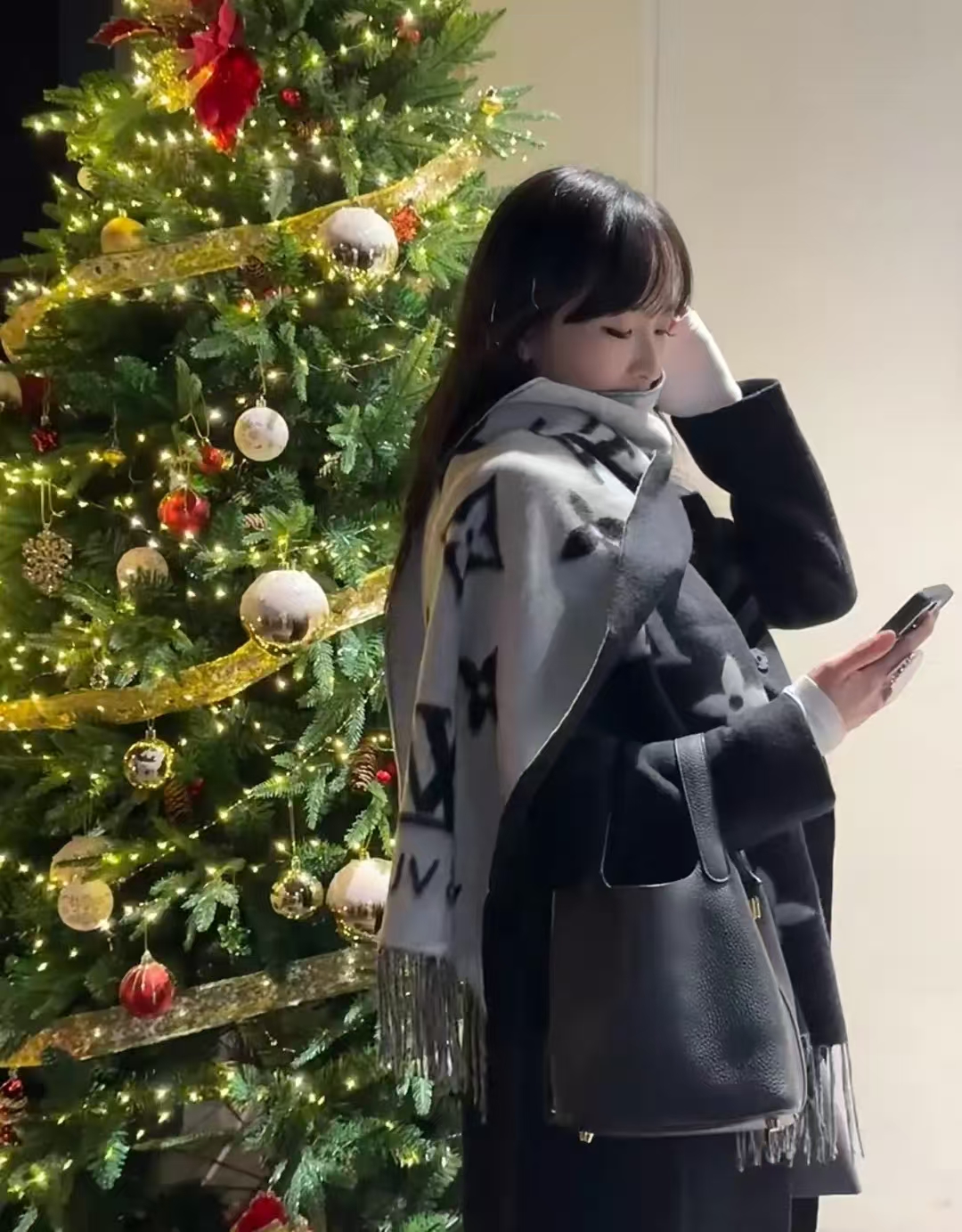 未使用LOUIS VUTTON秋冬围巾经典款式