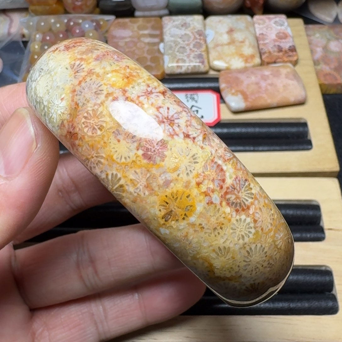 硅化玉纯天然色有机玉石未镶嵌58.5圈口