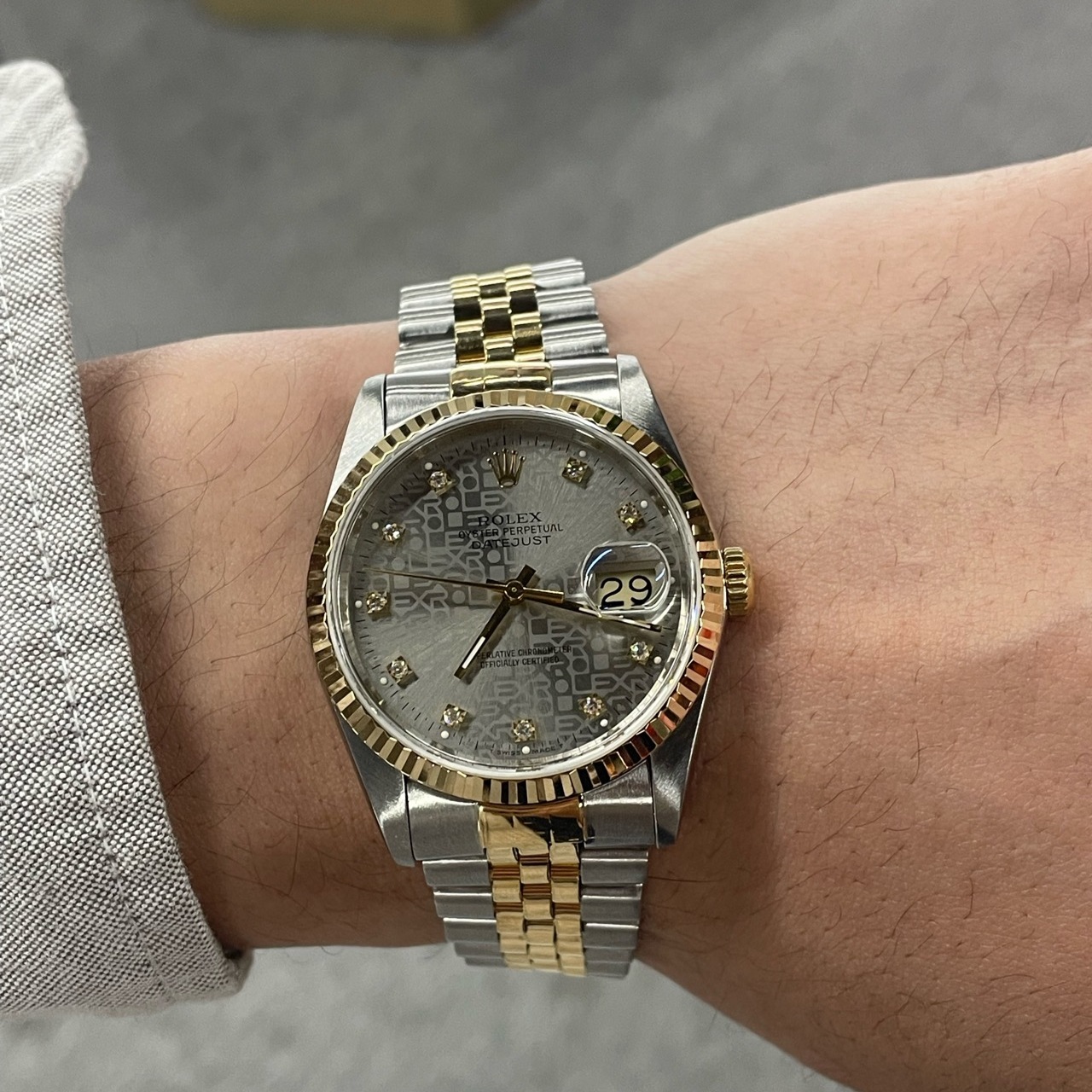 99新 Rolex/劳力士 日志型 16233 36mm 单表