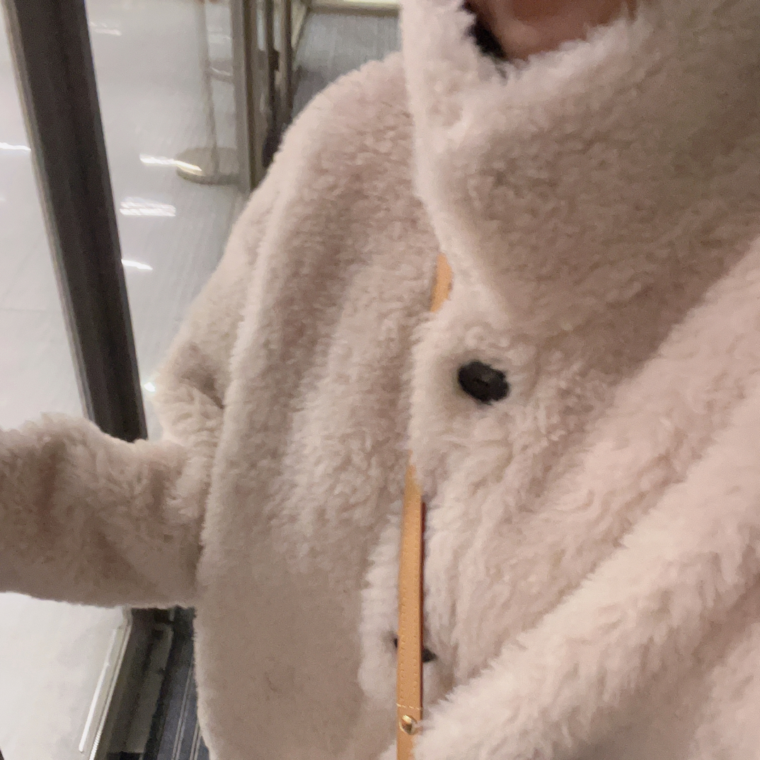 树树 两面穿羊毛外套立领翻领外套