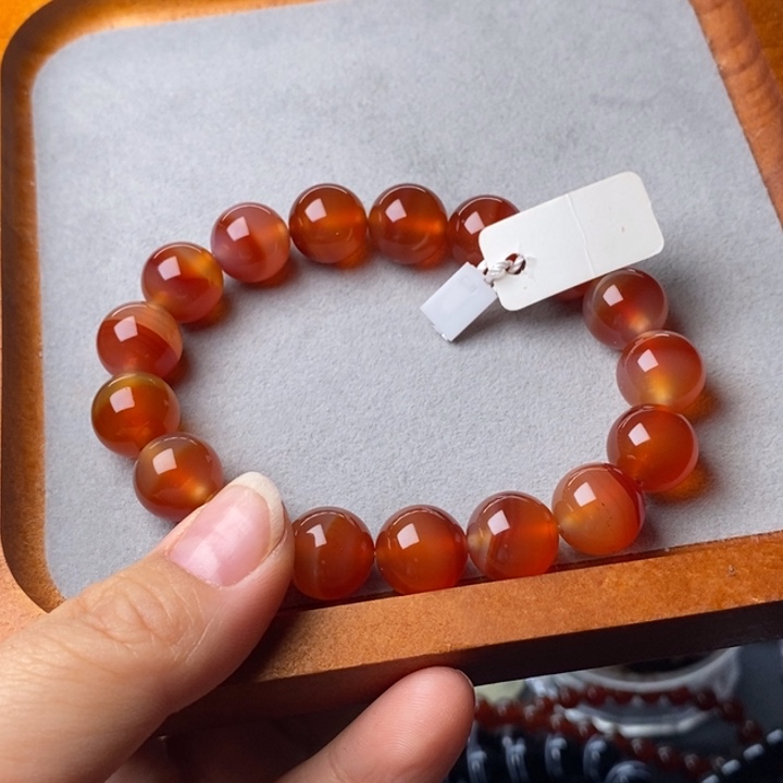 早***秋玛瑙/玉髓未镶嵌手链