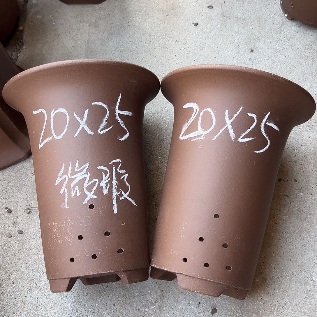 紫砂花盆宜兴紫砂花盆2只