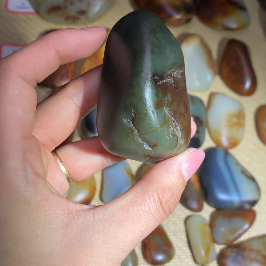 和田玉未镶嵌挂件190g