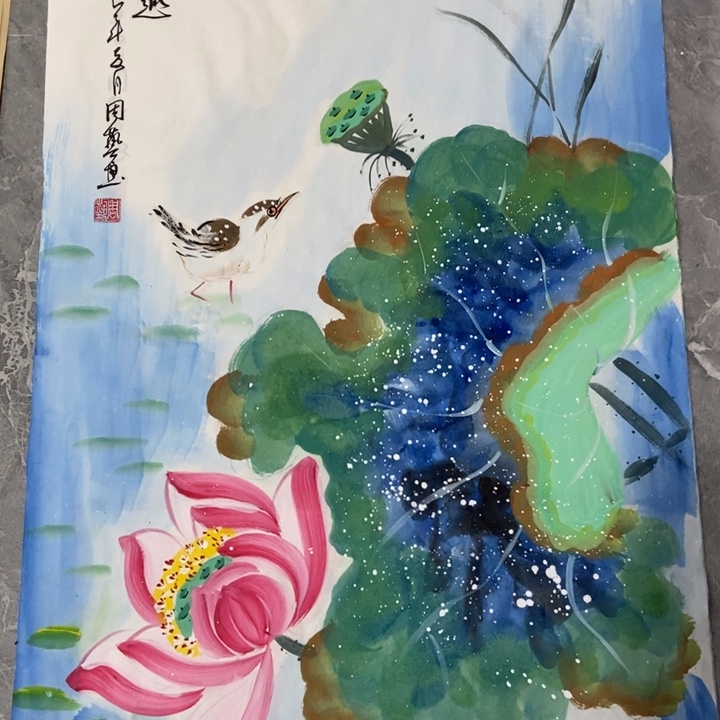 枕书斋画廊的直播间