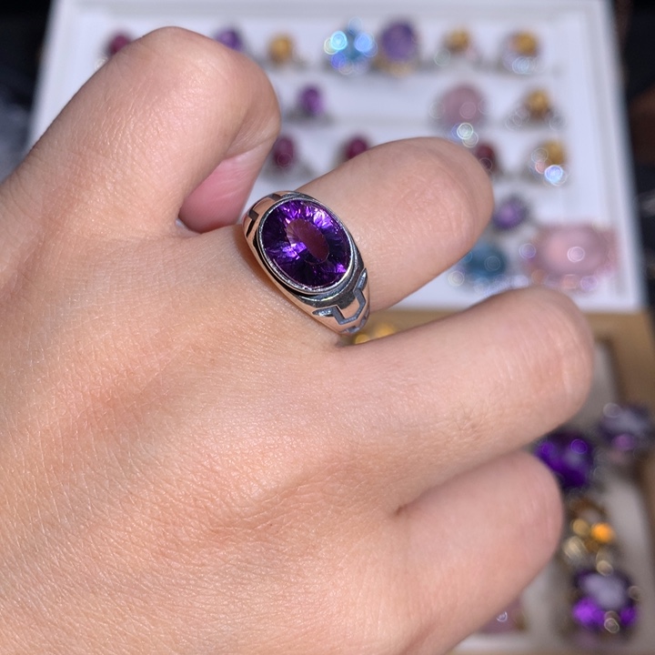 【闪购商品】水晶戒指银S925镶嵌戒指