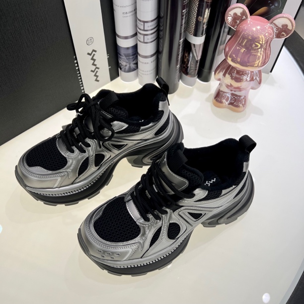 【玛莎玛索】07-306m赵露思同款二棉加绒休闲百搭老爹鞋增高6cm