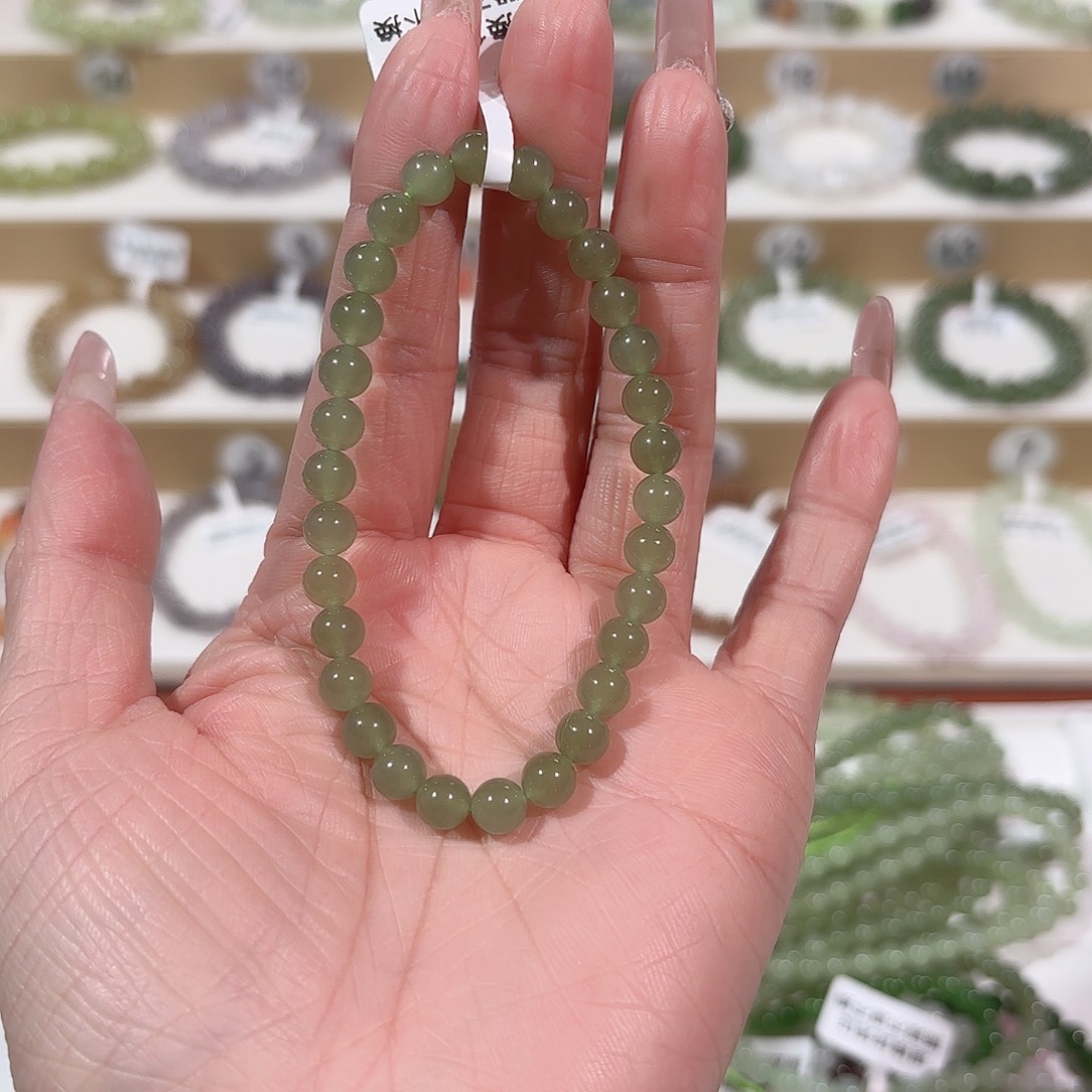 和田玉手链未镶嵌婷*V