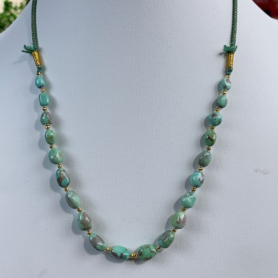 绿松石珠宝奇石18K金镶嵌