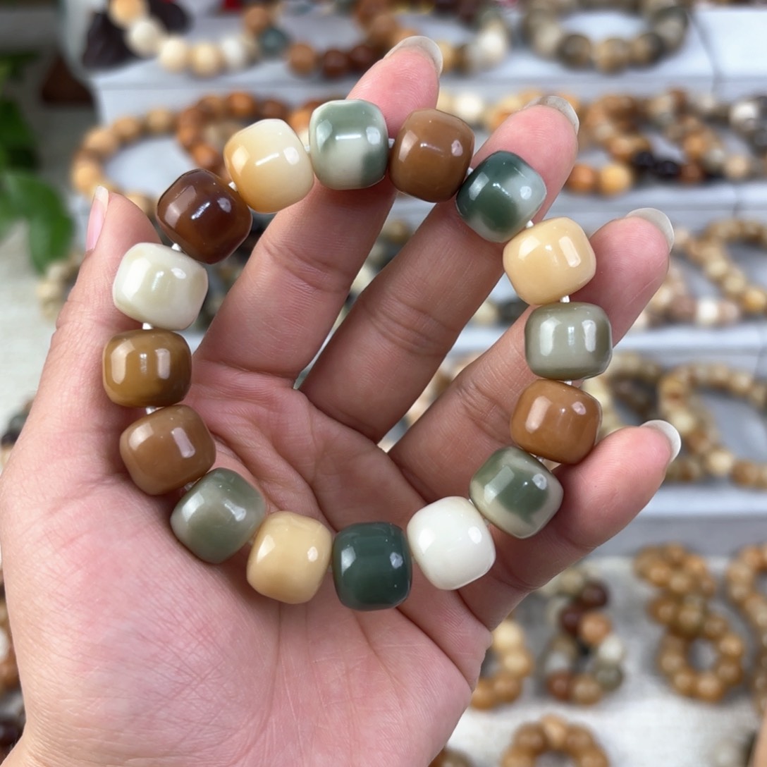 白玉菩提吊坠卡14汉堡珠