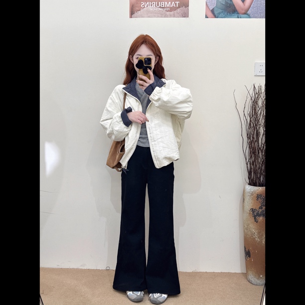 拾一·自制曲线裤 小个子不贴腿抓毛牛仔裤