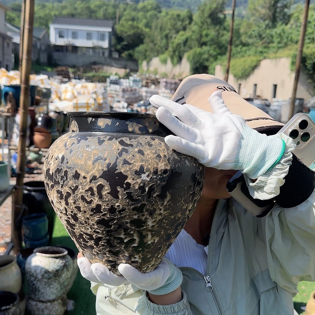 紫砂花盆王嫂花盆0704-110高24口17