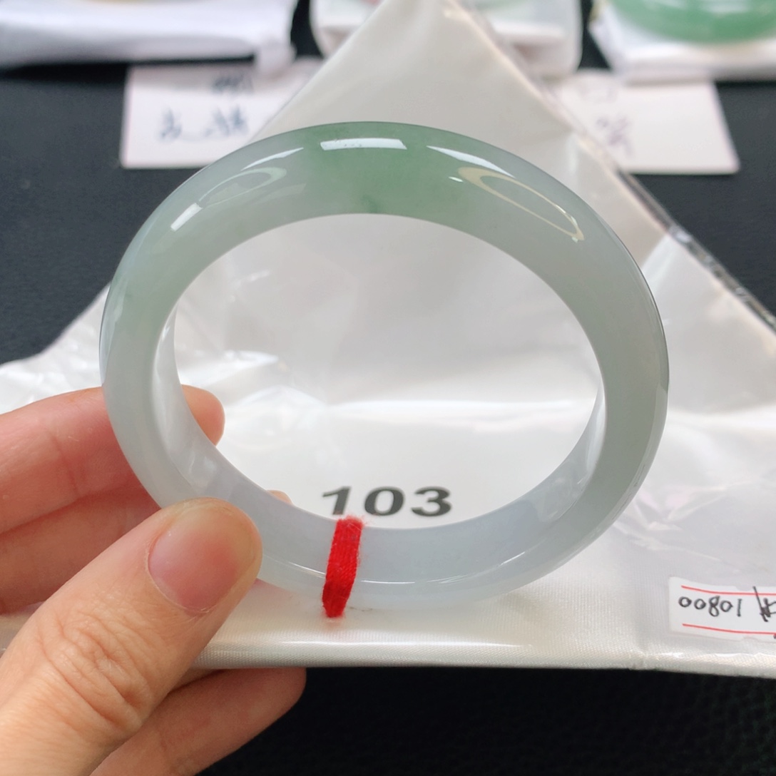 翡翠手镯未镶嵌执**M缅甸54.5