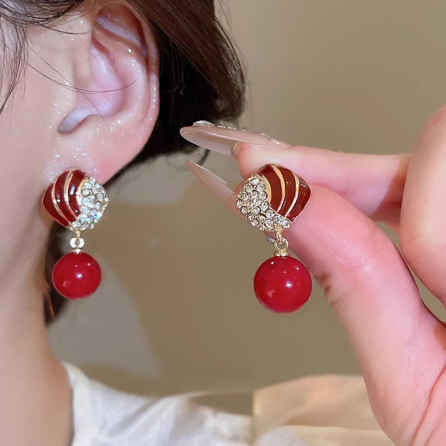 铜合金耳饰 气质轻奢百搭简约优雅精致网红设计师耳环F3079